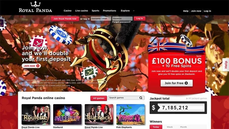 Royal Panda Casino online
